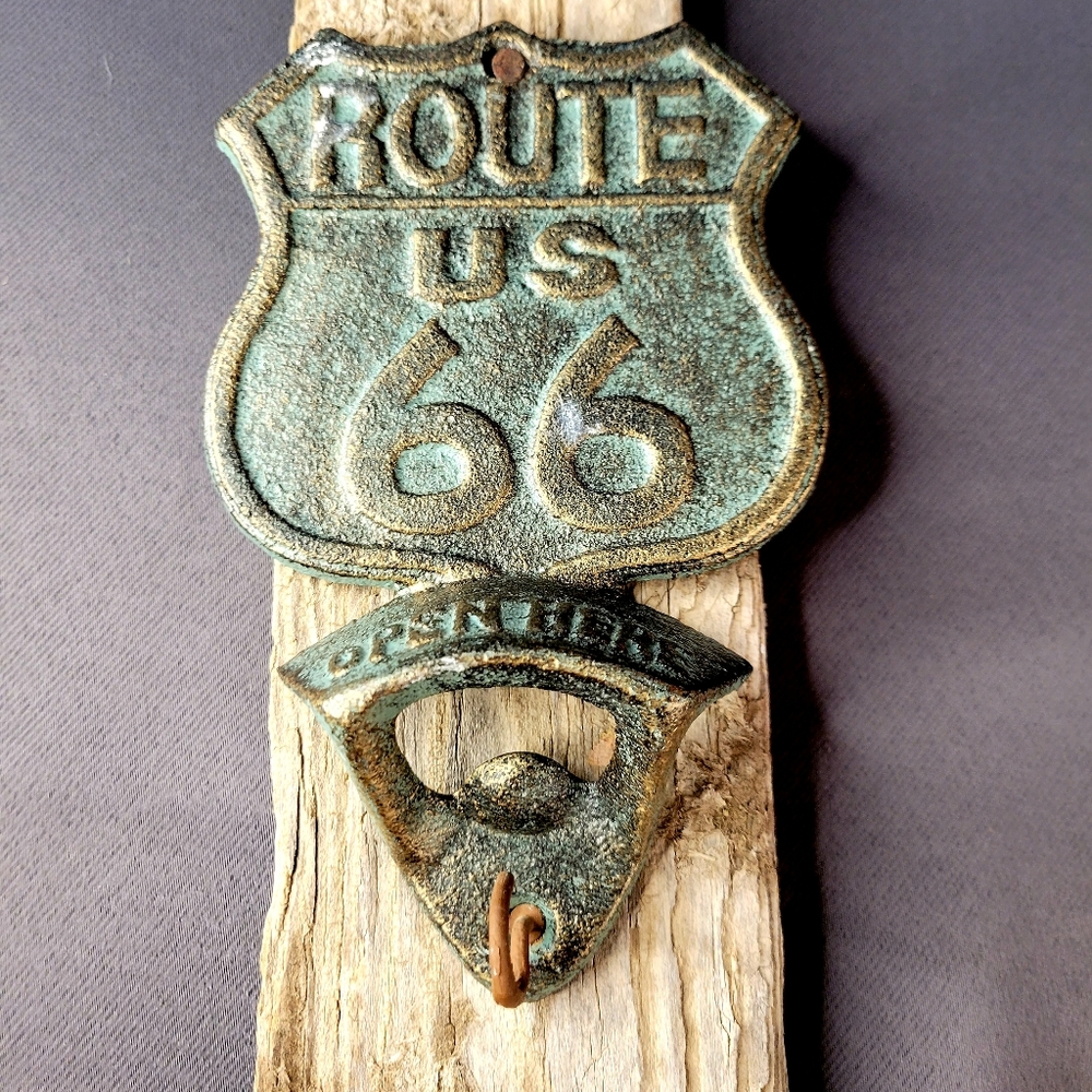 Handmade authentic vintage Route 66 bottle opener